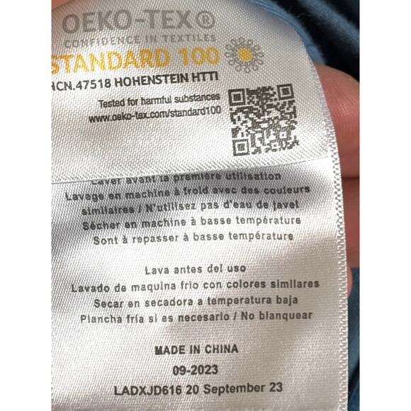 Dreamland Baby XL 24-36 Month Blue Organic Cotton Weighted Toddler Sleep Sack - Picture 7 of 8